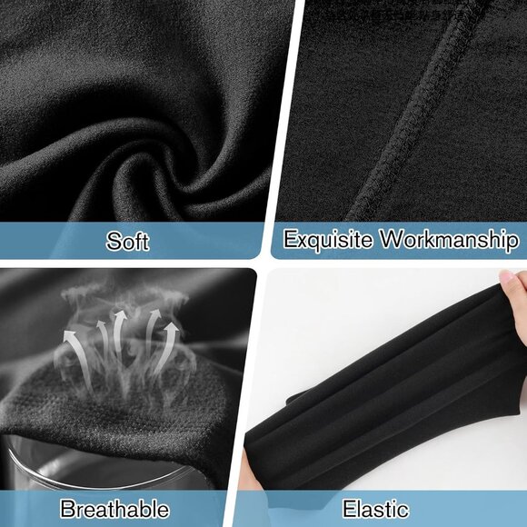Men's Black 2-Pack Neck Gaiter Breathable Wind-proof Cotton Stretchy Face Mask - Picture 3 of 7